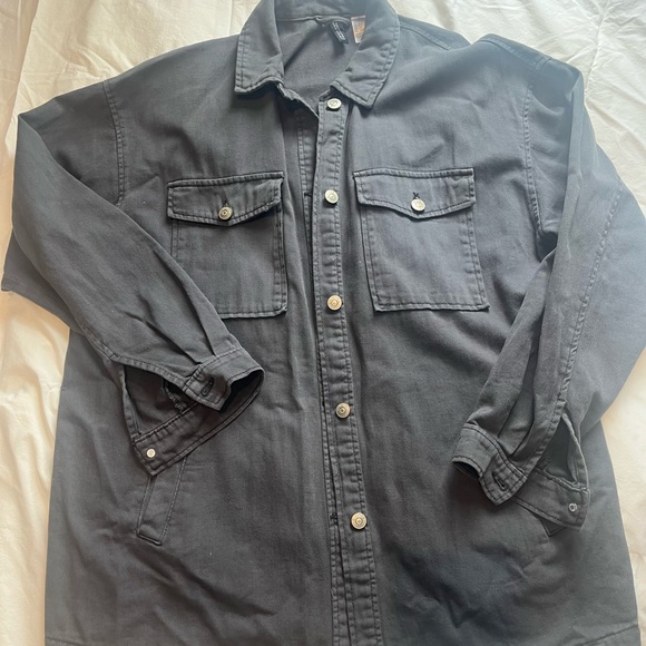 Black Button-Up Jacket - Picture 2 of 5